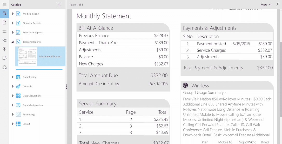 ComponentOne ASP.NET Core FlexReport product image