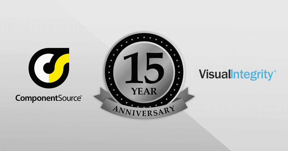 ComponentSource Celebrates 15 Year Partnership with Visual Integrity
