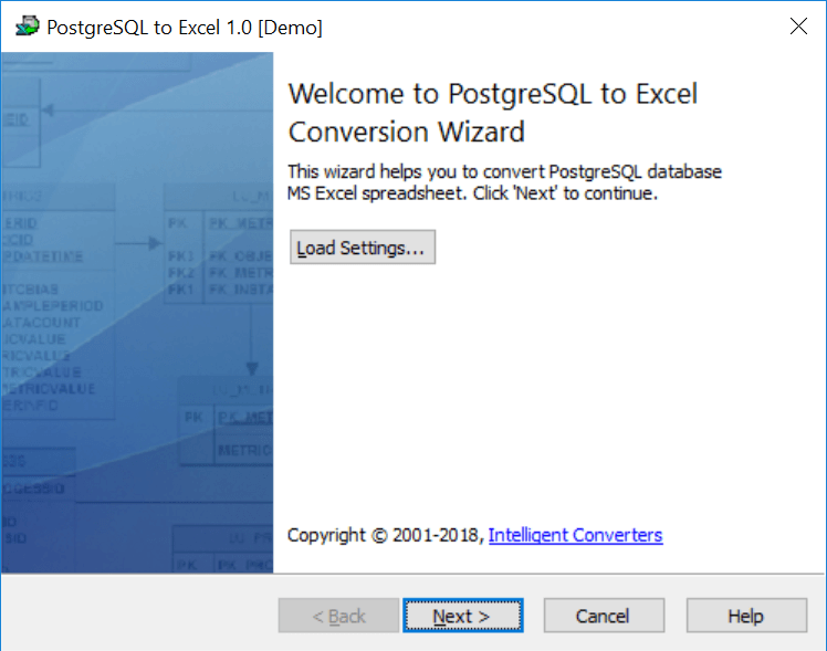 imagen del producto PostgreSQL to Microsoft Excel
