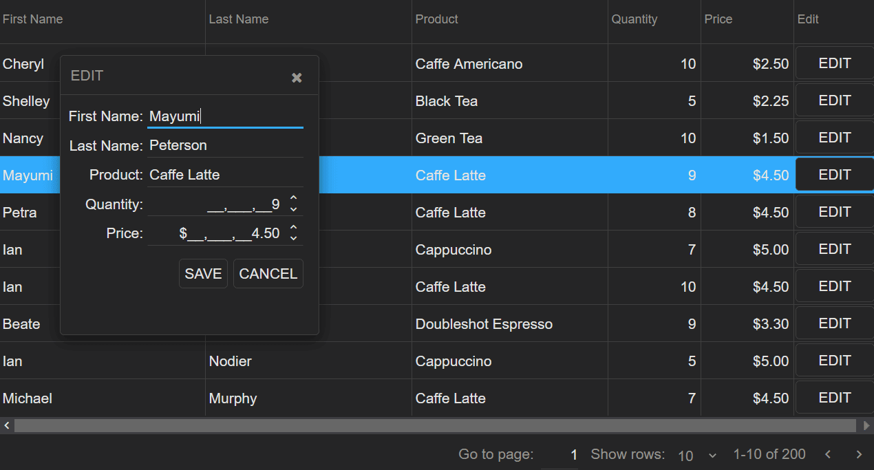 jQWidgets jQuery Data Editors product image
