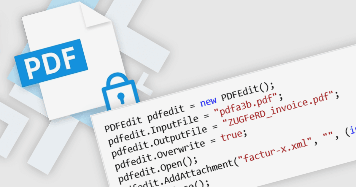 Embed XML Invoice Data for Automated Processing
