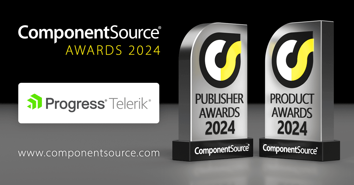 Telerik Wins Six ComponentSource Awards