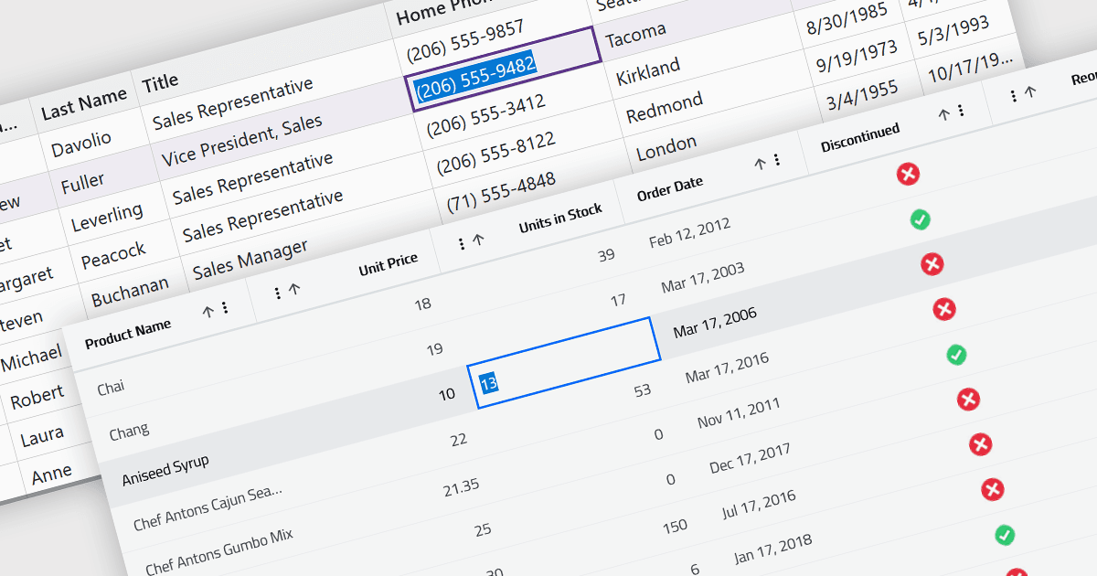 Easily Edit Blazor Grid Data Directly in the Cell