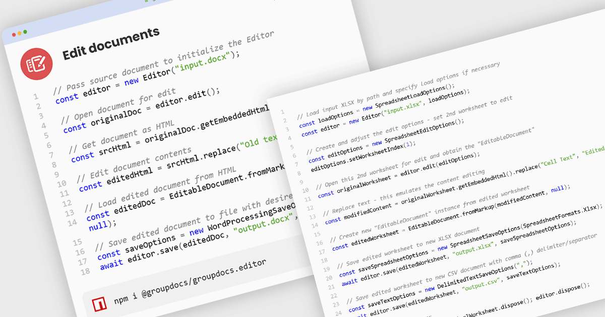 Add Rich Document Editing to Node.js Apps