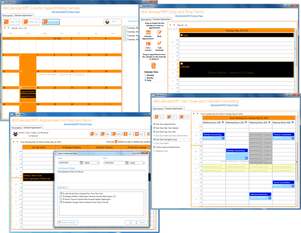 3 WPF Scheduling Controls in 1.