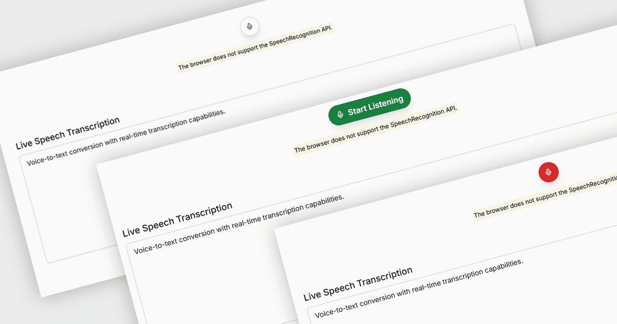 Integrate Voice-to-Text Transcription into Web Apps