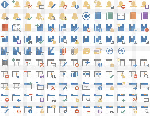The Basics Set contains 504 unique image designs that cover all common application functionality, such as cut, copy, paste, undo and much more.