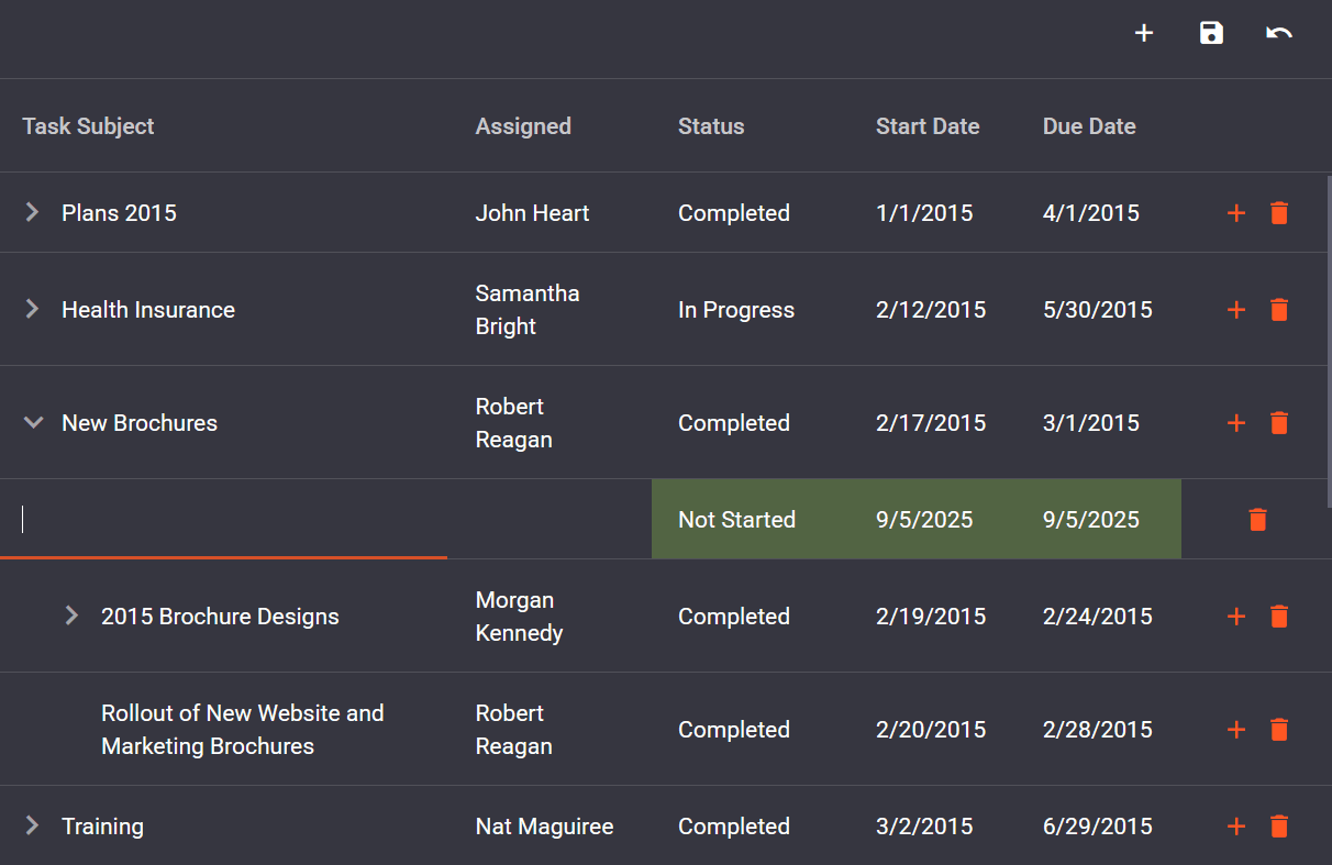 imagem do produto DevExtreme jQuery Data Editors