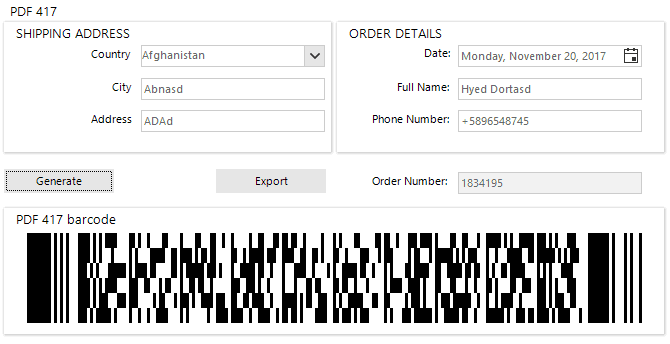 Kendo UI Angular Barcode Generator 產品圖片