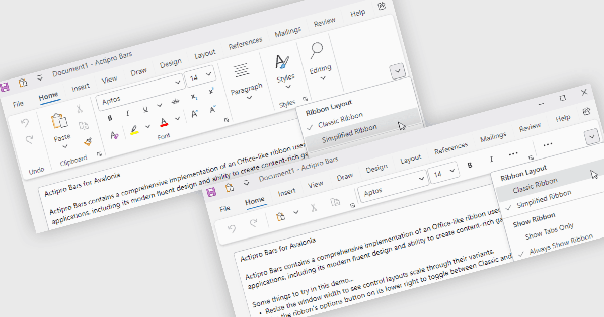 Optimize Command Access with Flexible Layouts