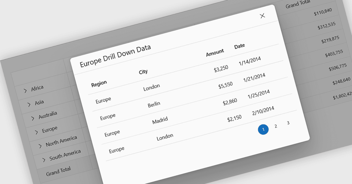 Explore Data in Context with Drill-Down Support