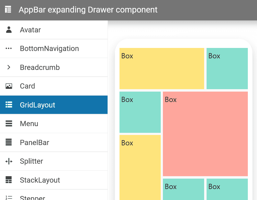 immagine del prodotto KendoReact UI Layout and Design Controls