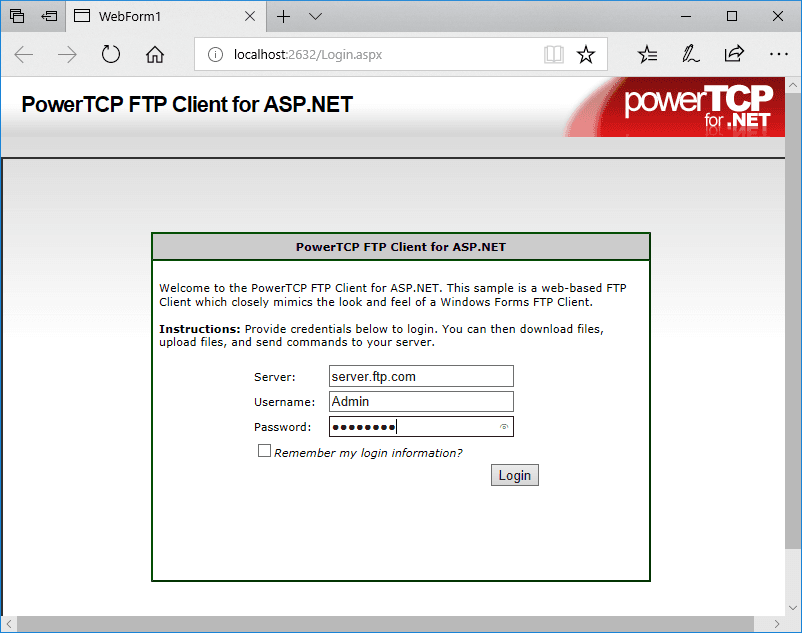 PowerTCP FTP for .NET product image