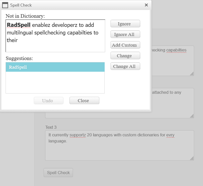 immagine del prodotto Telerik UI for ASP.NET AJAX Spell immagine del prodotto Telerik UI for ASP.NET AJAX Spell