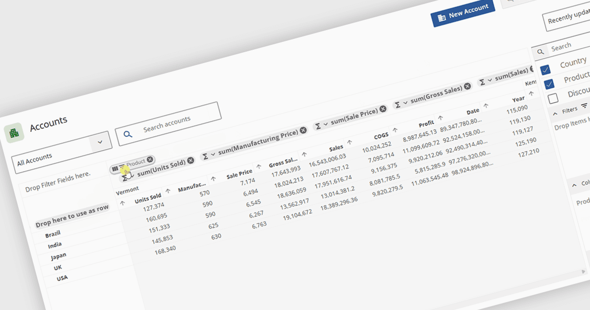 Automatically Create Pivot Views from Data