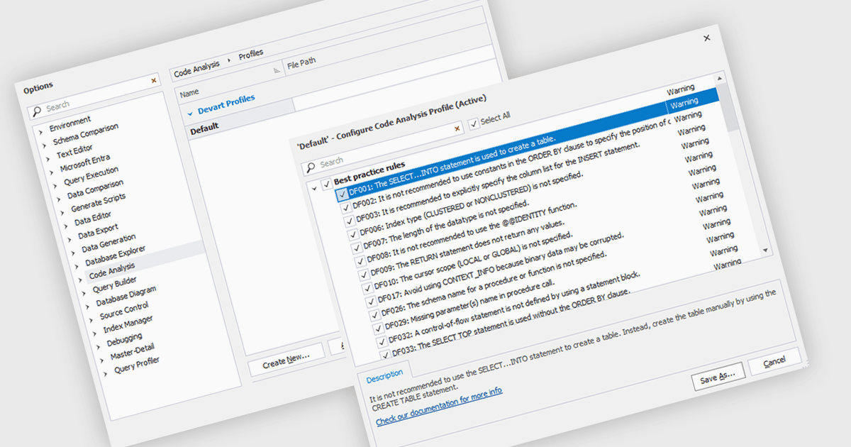 Optimize Your Scripts with T-SQL Code Analyzer