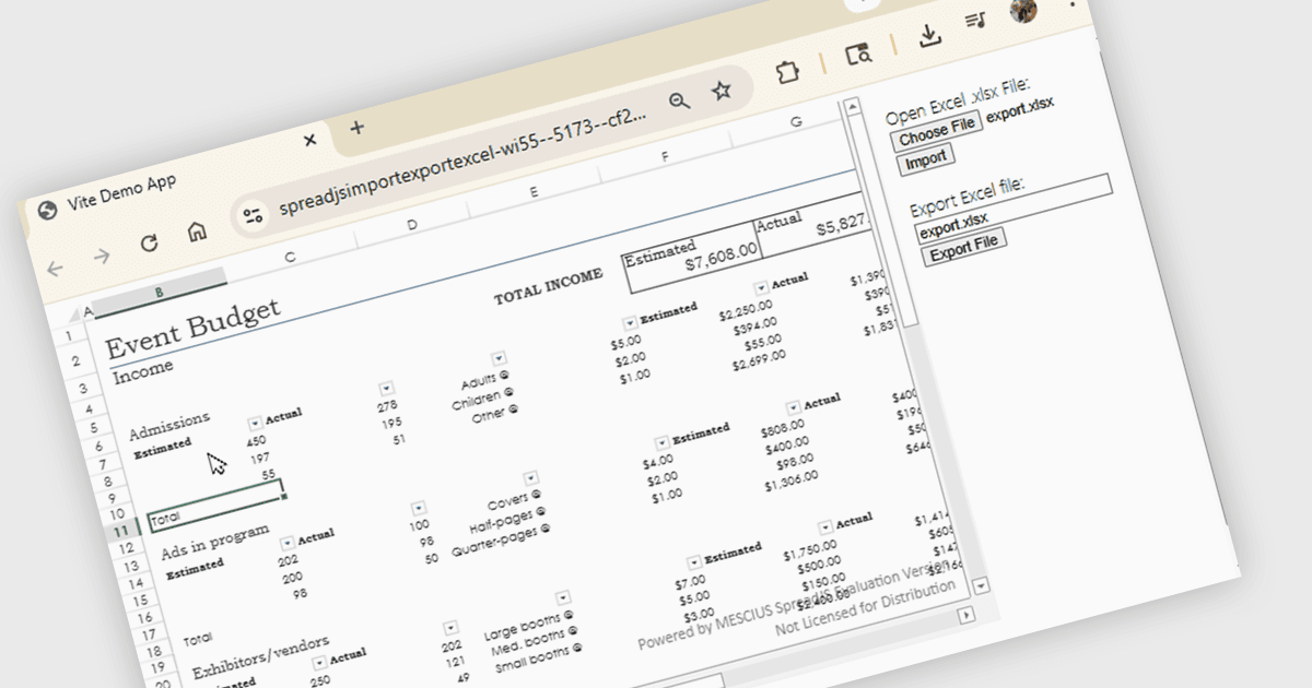Import and Export Excel XLSX Using JavaScript