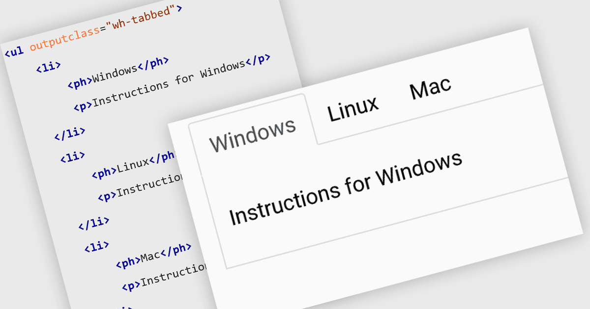 Enhance Documentation with Tabbed Lists