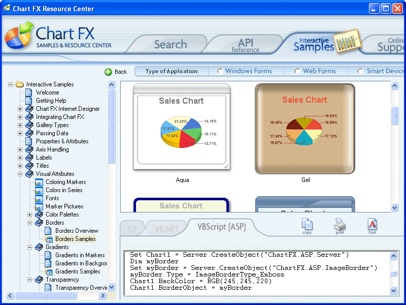 Enable your VB, C++ and ASP Application with state-of-the-art data visualization.