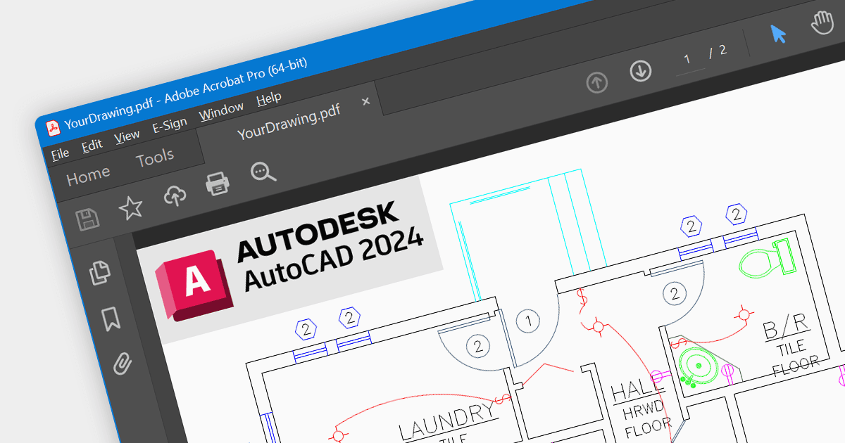 Converte facilmente i file di AutoCAD 2024 in PDF