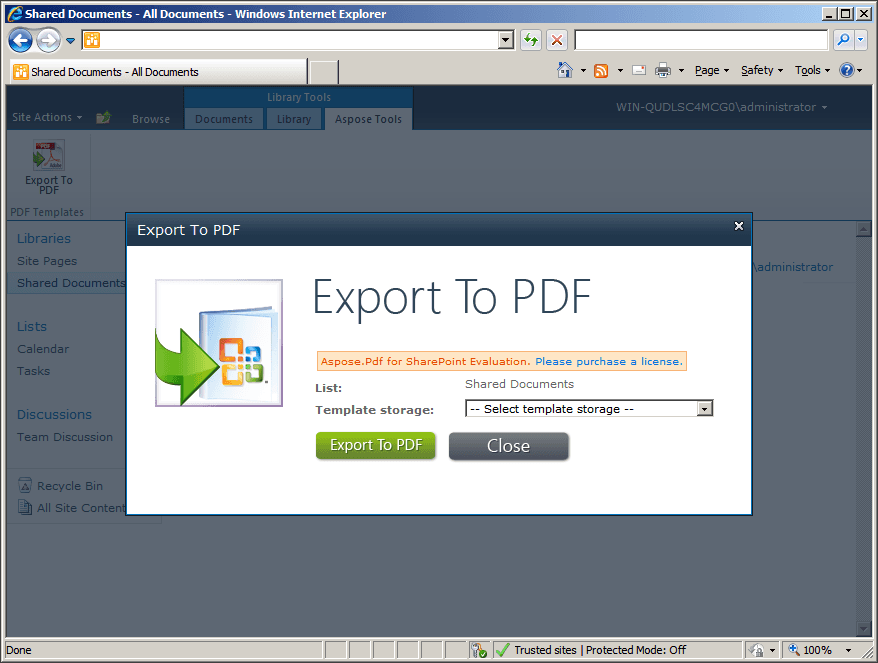 Aspose.Pdf for SharePoint launched