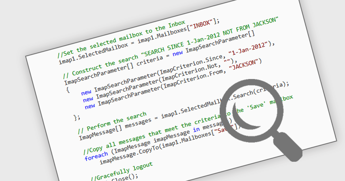 Search and Filter Emails in .NET Apps