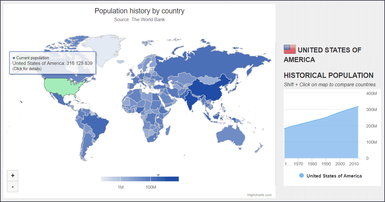 Highcharts Maps 产品图片
