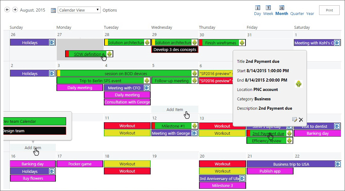Master Calendar released