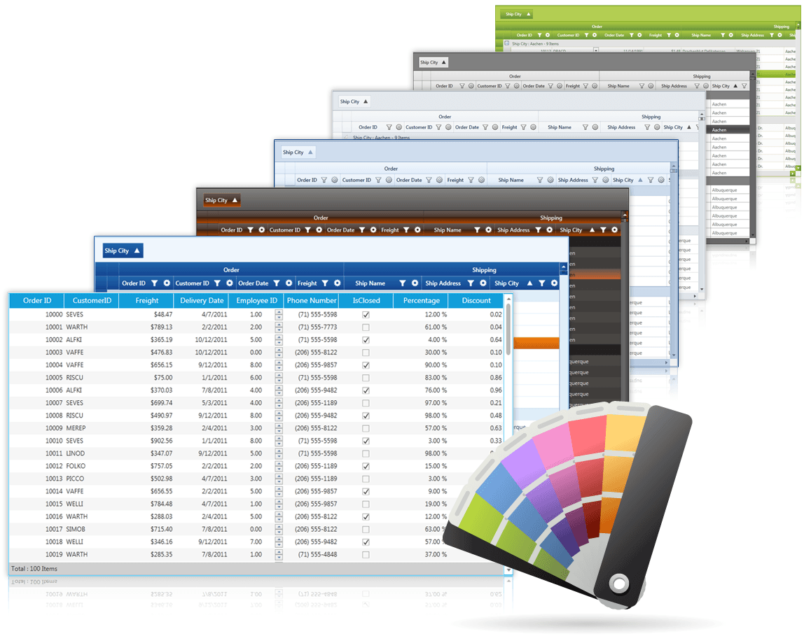 Numerous built-in themes allow you to customize look and feel in a snap.
