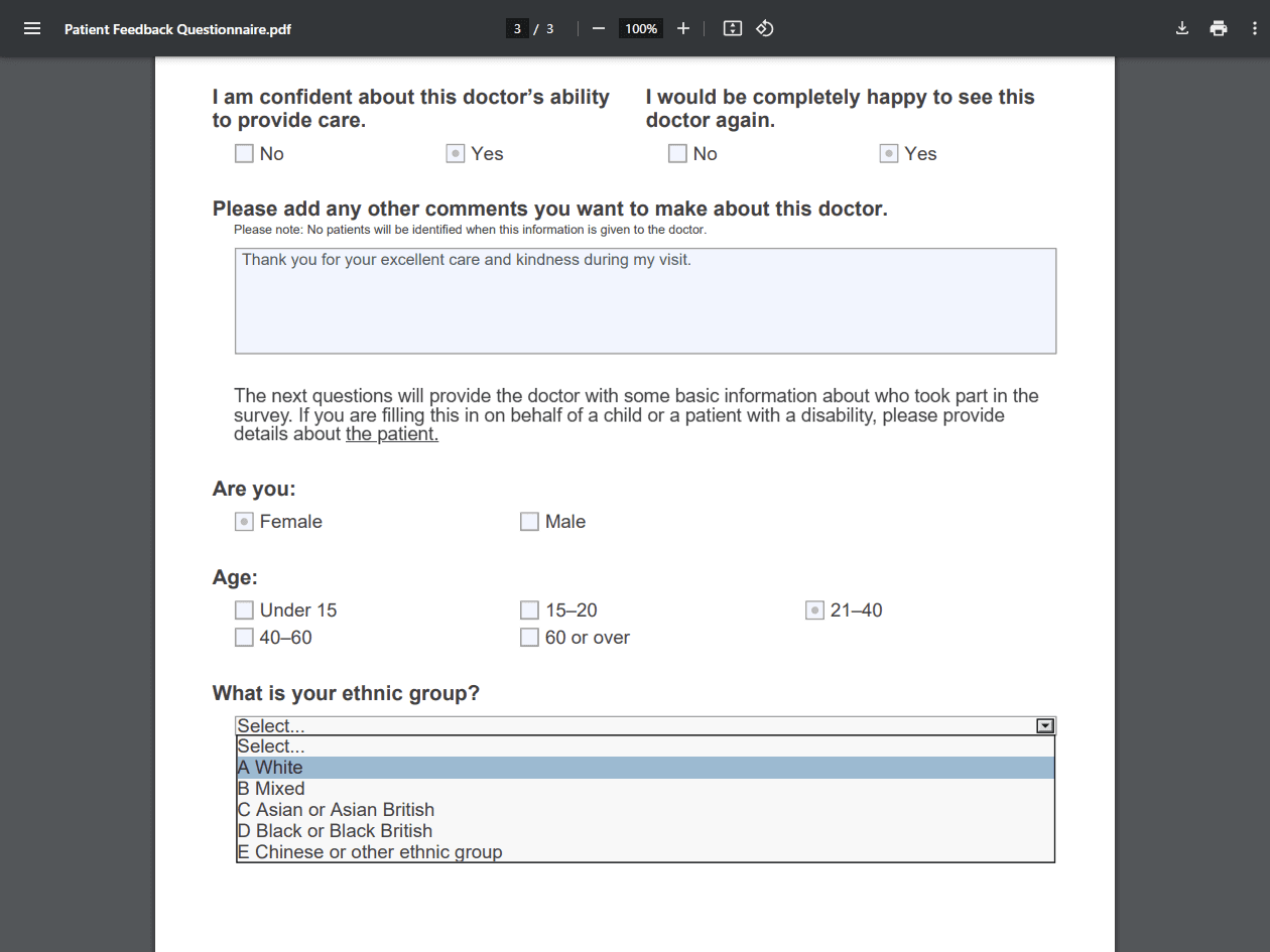 imagem do produto SurveyJS PDF Generator