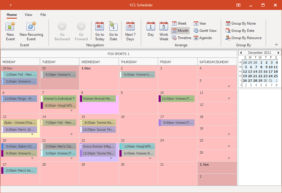 DevExpress VCL Scheduler product image