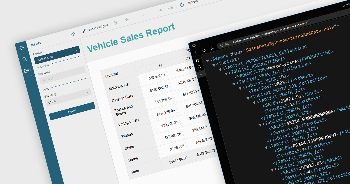 Simplify Report Management with XML Export