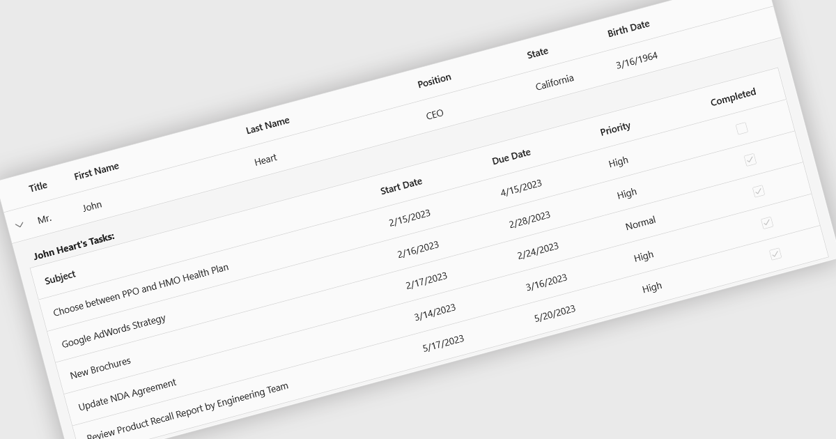 Reveal Detail with Vue.js Grid Drill-Down