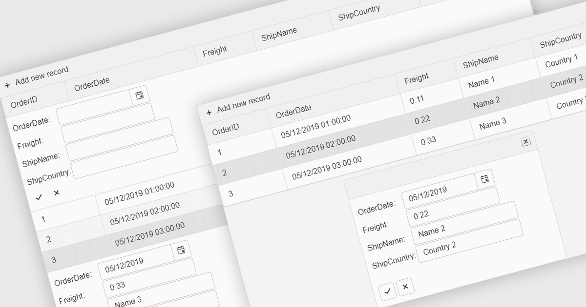 Enable Easy Data Editing with Grid Forms