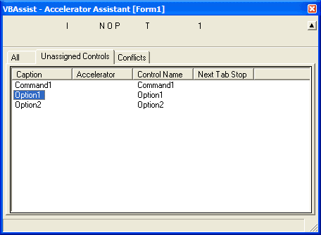 Accelerator Assistant enables you to visually set and maintain accelerator keys.