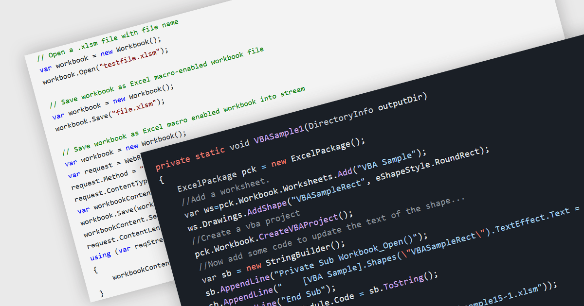 Manage XLSM Files with Embedded VBA Code