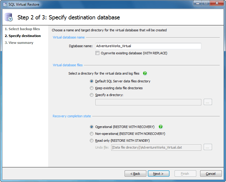 Mount live databases direct from backups