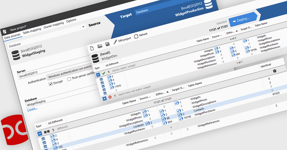 Easily Compare and Deploy SQL Server Data