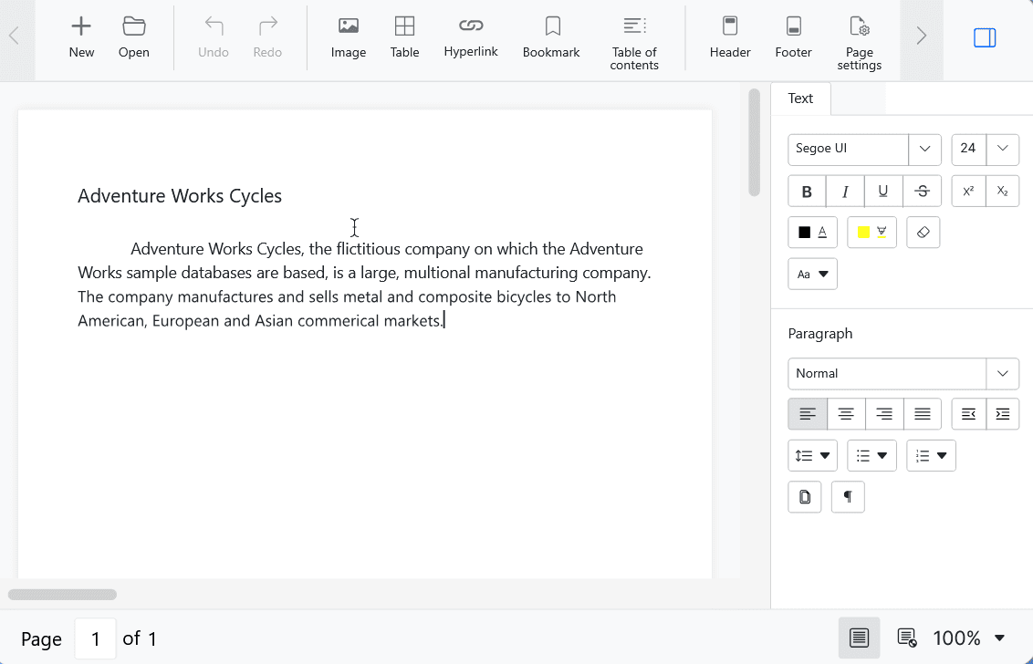 Syncfusion ASP.NET Core DOCX Editor SDK product image