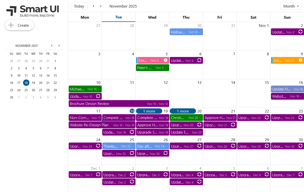 jQWidgets jQuery Scheduler Produktbild