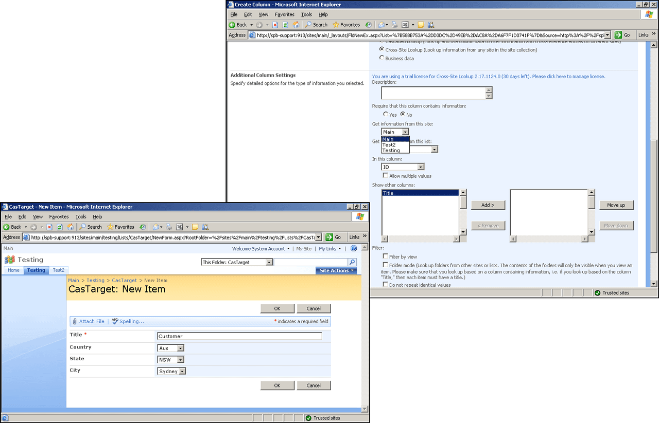 SharePoint Lookup now available