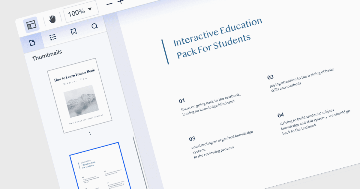Help Users Navigate PDFs with Page Thumbnails