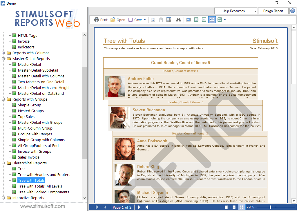 imagem do produto Stimulsoft Reports.WEB
