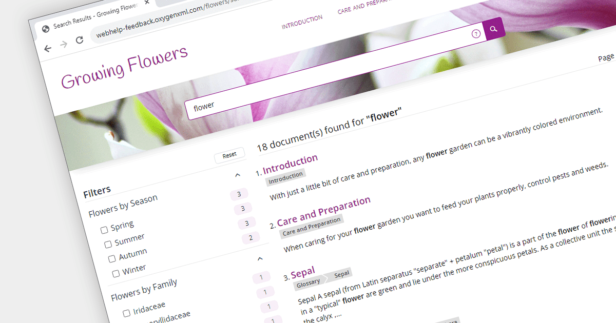 Refine Online Help Queries with Faceted Search