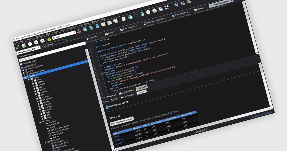 Stay Focused with a Dark MySQL Workspace