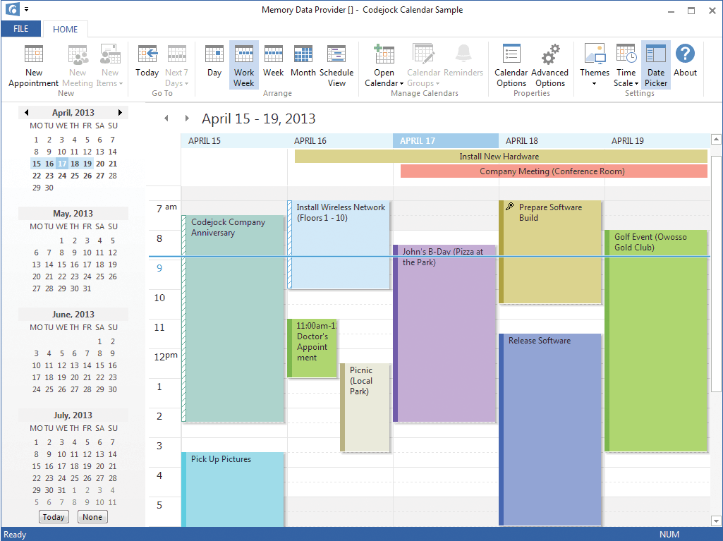 Codejock Calendar Visual C++ MFC product image