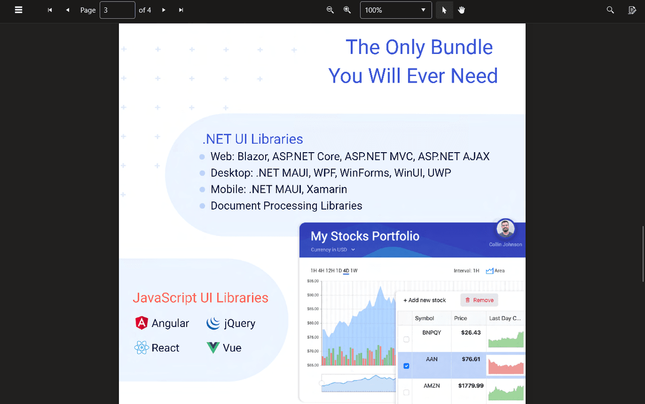 Telerik UI Blazor PDF Viewer product image