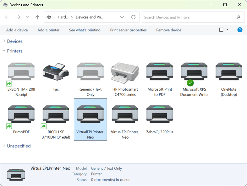 Neodynamic Virtual EPL Printer Driver Produktbild Neodynamic Virtual EPL Printer Driver Produktbild