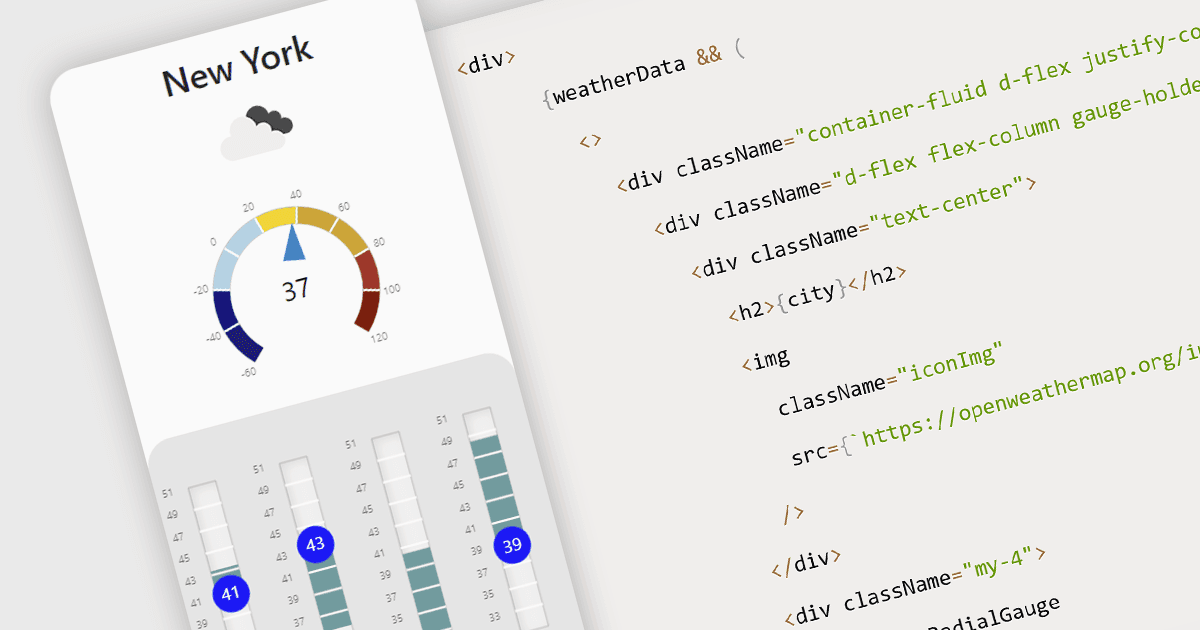 Build a React Weather App with Wijmo Gauges