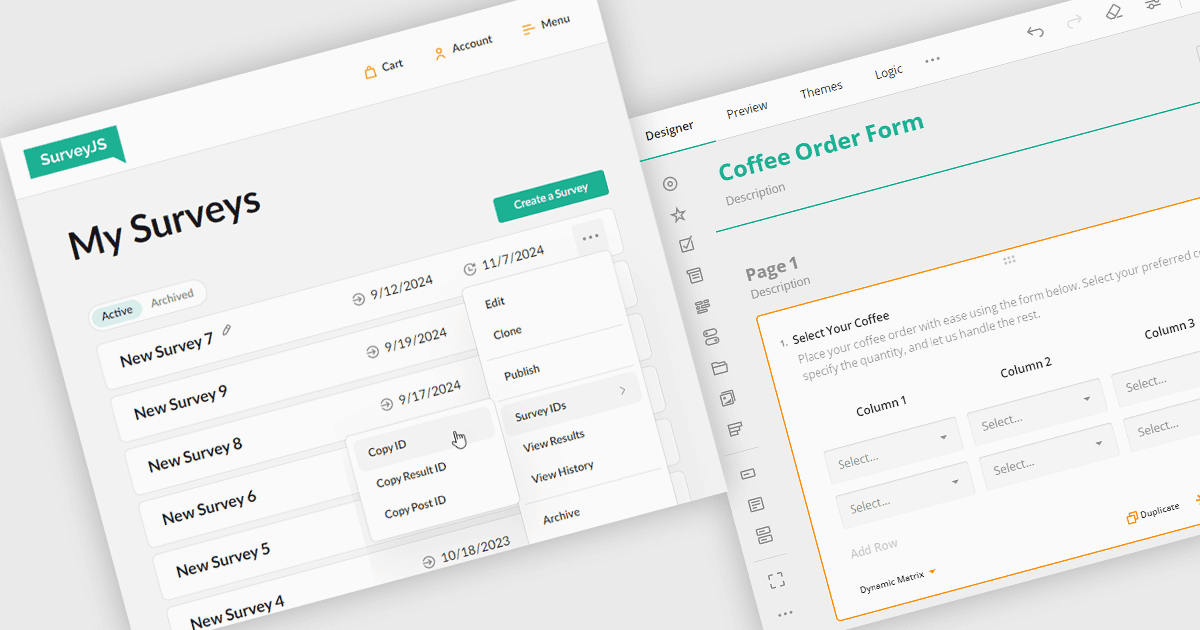 SurveyJS faz parceria com a ComponentSource